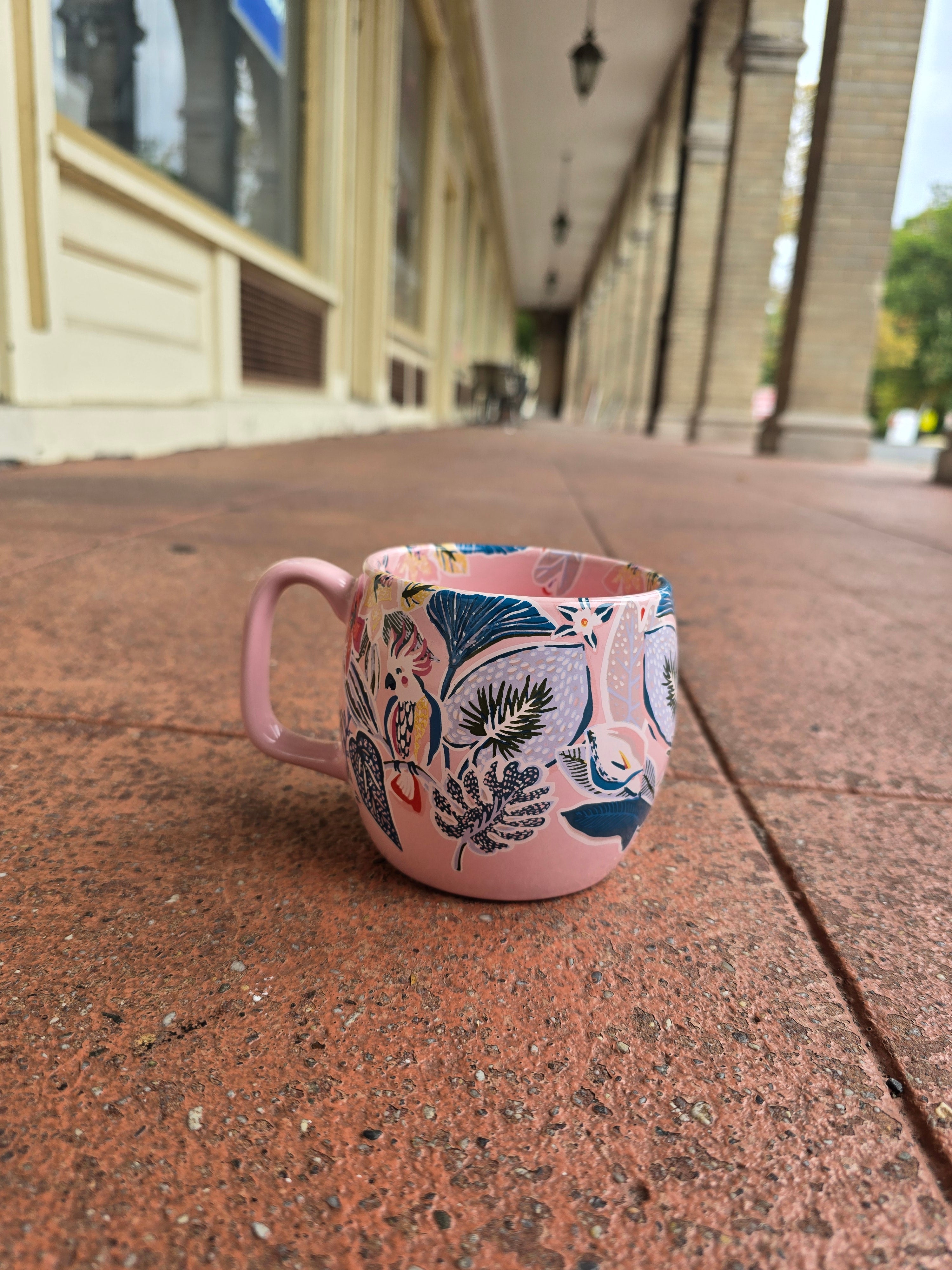 Opalhouse Away From My Desk Pink Tropical Floral Coffee Mug