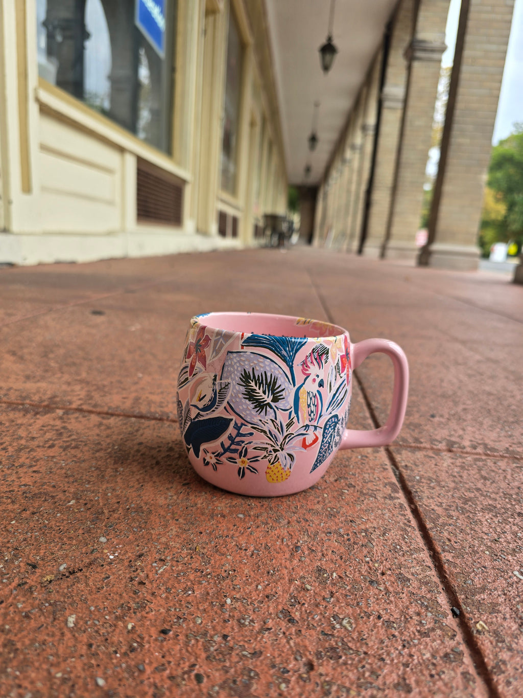 Opalhouse Away From My Desk Pink Tropical Floral Coffee Mug