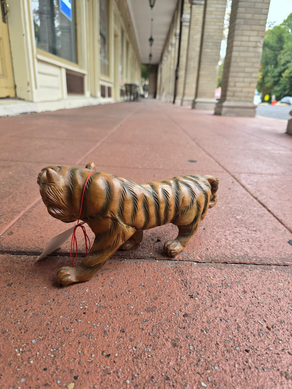 Hand Carved Wooden Tiger