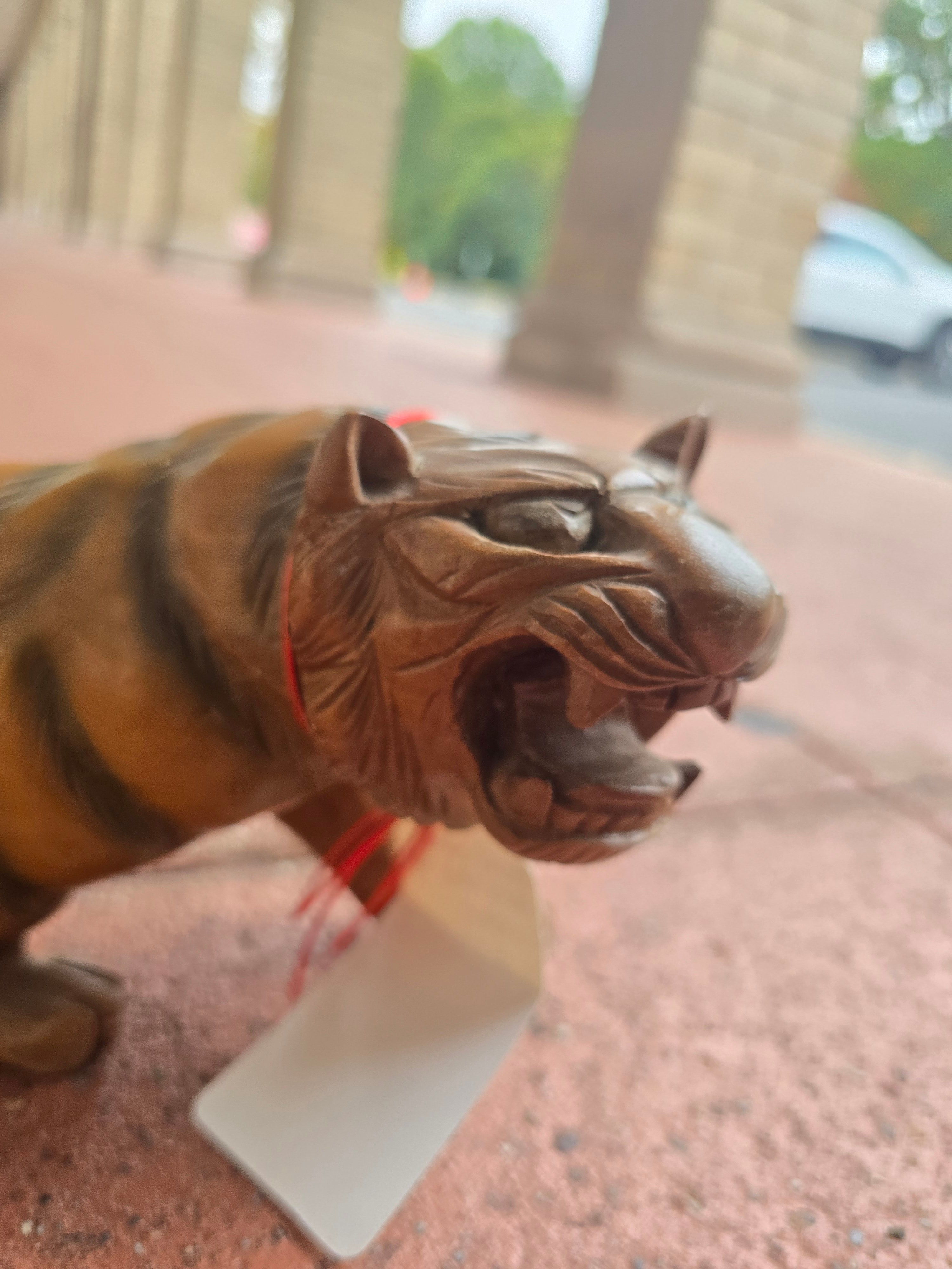 Hand Carved Wooden Tiger