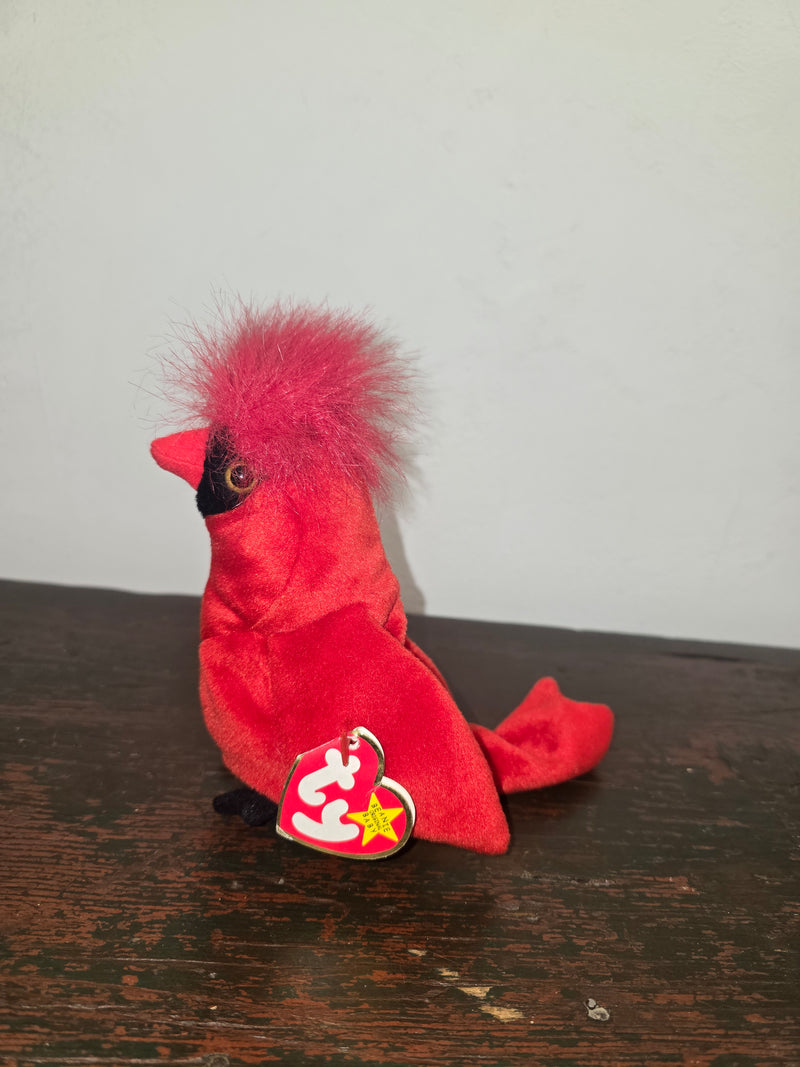Ty Beanie Baby “Cardinal” Plush – Vintage Red Bird Collectible